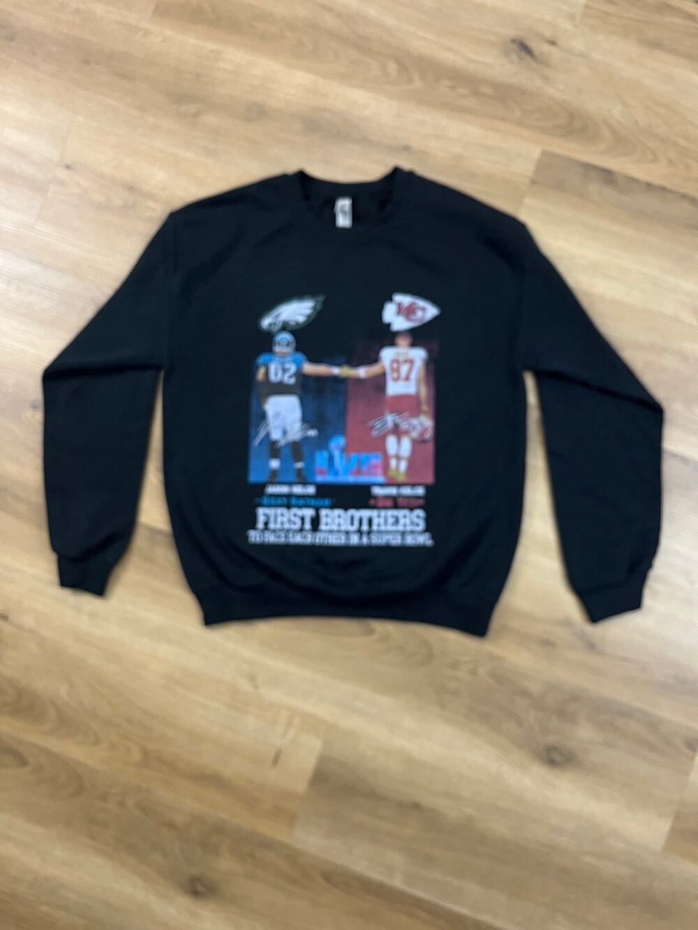 Kelce Brothers First Brothers Super Bowl LVII Sweatshirt M